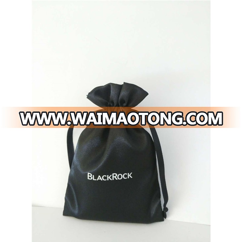 Wholesale Custom Silk Small Black Dust Satin Bag Supplier