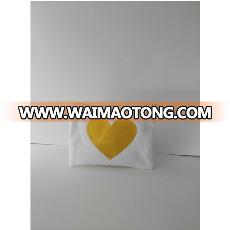 Wholesale Custom Printed Promotion Small Carry Zipper Cotton Bag